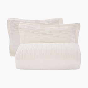 Queen Quilt Set, 3-Piece Lightweight Comforter, Microfiber Queen Size Bedding Set, Beige Bedspreads with 1 Quilt and 2 Pillow Shams