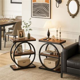 Tea table, sofa table, coffee table, side table with storage rack
