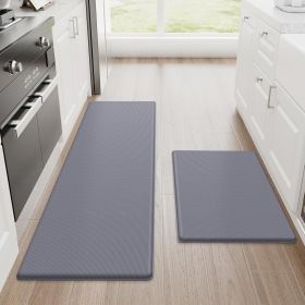 Kitchen Mats, 2PCS Kitchen Rugs, Cushioned Anti Fatigue Kitchen Mats for Floor, Non-Slip Standing Desk Mat, Waterproof Kitchen Rug Set for Kitche