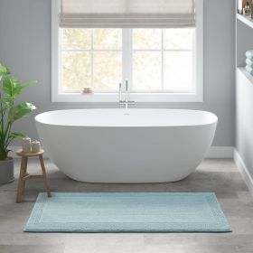 1 PCS 24x60" 100% Cotton Tufted 3000 GSM Reversible Bath Rug Blue