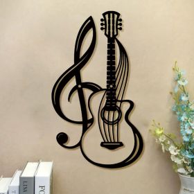 CIFbuy Vintage Black Electric Guitar Wall Art Gothic Grunge Decor Music Studio Bedroom Wall Hanging Rock Punk Unique Gift(TikTok