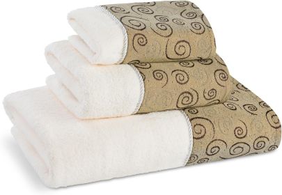 3 Piece Bath Towel Set - Modern Decor, Unique Design, Multi Color Towel Set