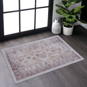 MAVAL Beige Washable Rug 36*24 inch Doormat Rug (Beige, 36*24 inch)