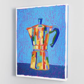 La Caffettiera Canvas Print or Poster (Type: Standard Framed Canvas Print, size: 12" x 8" / 30cm x 20cm approx)